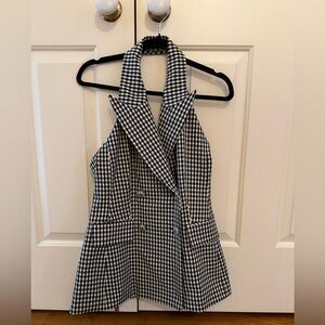 NWOT VERONICA BEARD ENFIELD GINGHAM VEST SIZE 8